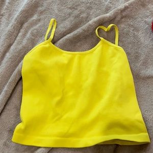 Free People neon yellow tank top